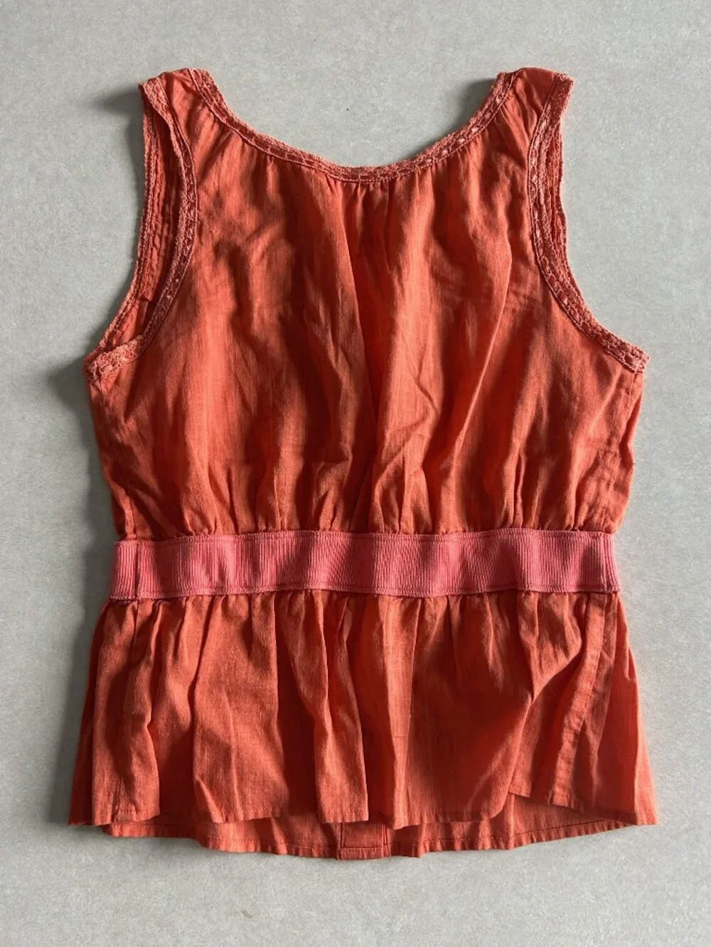 RARE Free People Solid Crosshatch Cinchback Blouse ASO Gabriella Montez